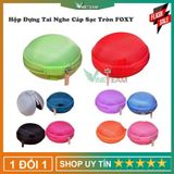  Hộp đựng tai nghe cáp sạc vuông,tròn có túi lưới bên trong 