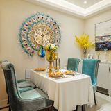  Đồng Hồ Treo Tường Chim Công Xòe Đuôi  kim trôi  KT 70X65CM  - Tặng 1 bộ kim đồng hồ và đinh thông minh -dc4174 