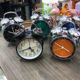  Đồng Hồ Để Bàn Báo Thức quả  chuông Inox kim trôi không gây ồn chuông to hẹn giờ đi học đi làm trang trí... -dc5005 