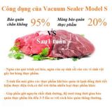  Máy hút chân không thực phẩm kèm hàn miệng túi Vacuum Sealer tặng 10 túi hút - DC5132 