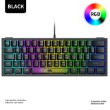  Bàn Phím Mini K61 LED RGB 10 Chế Độ Rainbow Cực Đẹp, Phím Bấm Êm, Thiết Kế Nhỏ Gọn, Dùng Cho Máy Tính, Laptop,PC -DC4746 