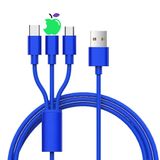  Dây sạc đa năng 3 in 1(microUSB-và Type-C)-Loại cực tốt -dc3801 