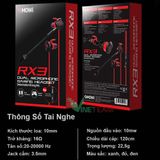  Tai nghe gaming XMOWI RX3 2 mic đàm thoại khử ồn chơi cực tốt game PUBG COD FREE FIRE tặng cáp chuyển đổi 3.5 
