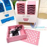  Giảm giá Điều hòa mini hai cửa quạt đá, chạy pin hoặc cắm usb -DC1315 