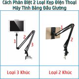  Giá Đỡ Điện Thoại, Ip Xem Phim Kẹp Đầu Giường, Bàn Phù Hợp Cho Điện Thoại 4.8 inch -> 10.5 inch 