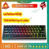  Bàn Phím Mini Chơi Game 61 Phím Nhỏ Gọn Led Rainbow Đổi Màu Với 3 Chế Độ Led -dc4445 