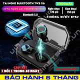 Tai Nghe Bluetooth Mini X6 Cảm Ứng Vân Tay Tai Nghe Bluetooth Không Dây Pin 3000mAh Chống Nước Nghe Nhạc Hay -dc3499 