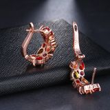  Bông tai khuyên tròn zircon thời trang pha lê Mona Lisa đầy màu sắc -VT13 