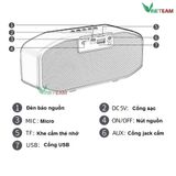  Loa Bluetoot 5.0 MANOVO M4 âm thanh sống động - Có hỗ trợ thẻ nhớ (Tặng jack cắm) -dc4351 