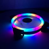  Quạt Tản Nhiệt, Fan Case Coolmoon V2.2 Led nhiều màu 2 Vòng Ring - Không Cần Hub 