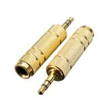  Đầu jack chuyển 3.5mm dương ra 6.5mm âm (chuyển âm thanh từ Smartphone, Laptop/PC ra Ampli, Loa, Cắm Microphone) -dc3124 