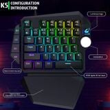  Bàn Phím Cơ 1 tay ZIYOULANG K5 39 Phím Blue Switch RGB Chơi Game Pubg Mobile, Rules, Free Fire 