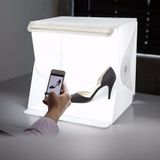  Hộp chụp ảnh sản phẩm 40x40x40cm tích hợp dàn đèn led 35 bóng nhiều màu nền và size 