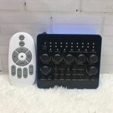  Sound Card âm thanh KTV kèm điều khiển và pin ( Đen phối xanh) dc2884 