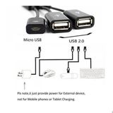  Cáp OTG Micro USB 3in1 kết nối điện thoại,máy tỉnh bảng,Tay cầm chơi game chân android 