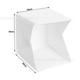  Hộp chụp ảnh sản phẩm 40x40x40cm tích hợp dàn đèn led 35 bóng nhiều màu nền và size 