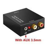  Bộ chuyển đổi âm thanh 96KHz Digital Coaxial và Optical (Toslink / SPDIF) sang Analog 3.5mm AUX và RCA (L / R) -dc4658 