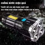  Đèn Pin Siêu Sáng Cầm Tay Chiếu Xa 4 Chế Độ Sáng Tiện Dụng, Có COB Đèn LED, Dùng pin Sạc ,Đèn Pin Mini 4 Bóng -dc4708 