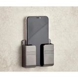  Kệ Dán Tường Để Remote, Đồ Dùng/ Giá Đỡ Sạc Điện Thoại - Có Móc Treo Giữ Dây Điện -dc4496 