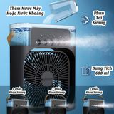  Quạt Điều Hòa Hơi Nước Mini - Quạt Phun Sương Mini Làm Mát Để Bàn 3 chế độ tích hợp đèn led 7 Màu 