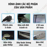  Máy tiệt trùng micrô bằng tia cực tím UVC treo tường kiêm giá đỡ micro karaoke -dc4695 