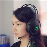  Tai Nghe Máy Tính Chuyên Game VINET V5000 Có Mic, Đèn Led Xanh, Jack 3.5 Dùng Được Cho Điện Thoại -dc3424 