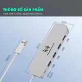  HUB USB 2.0 Cao Cấp - Mở Rộng Kết Nối Dễ Dàng Cho Laptop và PC - DC5161 