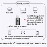  Thiết bị thu phát âm thanh Usb bluetooth 5.0 đa chức năng jack 3.5mm cho loa ô tô tai nghe bluetooth 