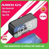  Loa bluetooth kiêm đồng hồ báo thức G5, có khe thẻ nhớ, đo nhiệt độ, Màn hình Soi gương 