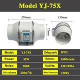  Quạt thông gió hút mùi đường ống đa năng 35w-40w lõi đồng -dc5290 