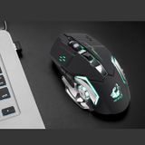  Chuột không dây chuyên GAME Wolf X8 Wireless 2.4GHz SIÊU NGẦU 6 nút, Tự động đổi màu sắc - Pin sạc lại 