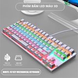  Bàn Phím Cơ Máy Tính Crack K550 Led đổi mầu 10 Chế Độ Khác Nhau,Blue Switch Chơi Game Dùng Văn Phòng Cực Đã 
