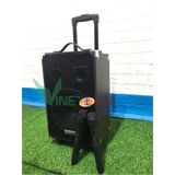  Loa kéo karaoke temeisheng, loa kẹo kéo Q10S thùng gỗ, bass 2,5 tấc hát, nghe nhạc hay tặng kèm 2 micro không dâ -DC4088 