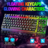  Bộ Bàn Phím Và Chuột Không Dây Gaming Có Đèn Led Pin Sạc ZIYOULANG T87 Tặng Kèm Lót Chuột -DC4749 