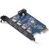  Card chuyển cổng PCIe ra USB 3.0 1 ra 4 cổng Orico PVU3-4P-V1-dc688 