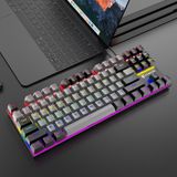  Bàn Phím Cơ Gaming Full Led Giá Rẻ K80 LED RGB TKL 87 Phím chơi game văn phòng có dây siêu đẹp 