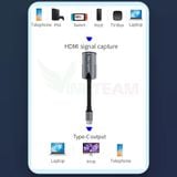  Card chuyển đổi Capture Hdmi To Type C 4k 60hz Thunderbolt 3 Type C Hdmi cho laptop táo,dùng livestream -dc4712 
