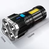  Đèn Pin Siêu Sáng Cầm Tay Chiếu Xa 4 Chế Độ Sáng Tiện Dụng, Có COB Đèn LED, Dùng pin Sạc ,Đèn Pin Mini 4 Bóng -dc4708 