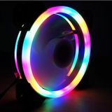  Quạt Tản Nhiệt, Fan Case Coolmoon V2.2 Led nhiều màu 2 Vòng Ring - Không Cần Hub 