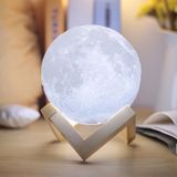  Đèn Ngủ Mặt Trăng 3D size 15CM(cảm biến) nhiều màu đèn, tặng kèm đế gỗ,điều khiển -DC3295 
