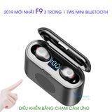  Tai Nghe Bluetooth TWS 5.0 Cảm Ứng Thông Minh 3 in 1 Âm Thanh vòm 9D Dock sạc kiêm loa Mẫu mới 2019 -dc3889 