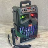  Siêu giảm giá - Loa kẹo kéo mini Karaoke giá rẻ  KIMISO QS-7801 Bass 20 ,Kèm điều khiển Tặng 1 micro có dây -dc4385 