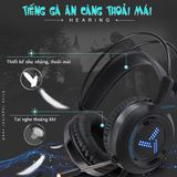  Tai Nghe Chụp Tai Gaming V2000 Có Micro Dành Cho Chơi Game, Âm Thanh Chất Lượng, Đèn Led Rgb Đổi Màu -dc3336 