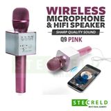  Micro hát Karaoke Q9 kèm Loa Bluetooth 3 trong 1 (Vàng) -DC1808 