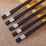  Bộ 10 đôi đũa nhựa nhật bản hàn quốc dùng ăn cơm cao cấp khảm vàng chịu nhiệt chống trơn 