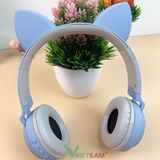 Tai nghe bluetooth 5.0 không dây Mèo đèn LED bass trầm tặng kèm jack 3.5mm -dc4612 