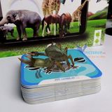  Bộ thẻ học thông minh animal 4D Miaotu world 61 thẻ chính kèm 3 thẻ phụ Gồm 15 ngôn ngữ Hàng thẻ xịn -dc3623 