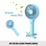  Quạt cầm tay Mini 4 Cánh Pin Sạc , 3 tốc độ gió, có đế giữ 3 chân năng động chắc chắn, nhựa ABS an toàn sức khoẻ -DC4011 