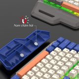  Bàn phím giả cơ gaming XOUNFOX K90 thiết kế viền kim loại 104 phím led 7 màu siêu đẹp tặng kèm kê tay - dc5158 