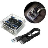  Bộ Hub Chia USB 4 Cổng 3.0 trong suốt 5Gbps -dc5037 